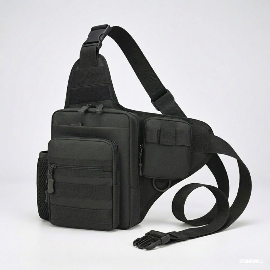 Delta Crossbody Sling Bag — MOLLE, Water-Resistant, Tactical EDC Chest Bag