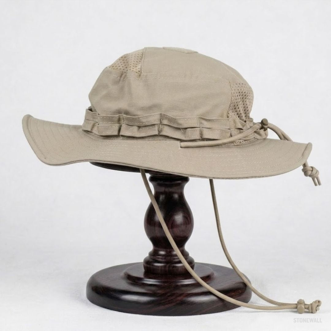 Recon V2 Tactical Boonie Hat - Ventilated, Adjustable Cord, Pocket