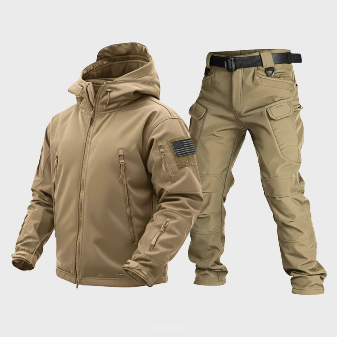 Vanguard Pro Waterproof Softshell Jacket & Pants Set - Fleece lined - 17 Pockets