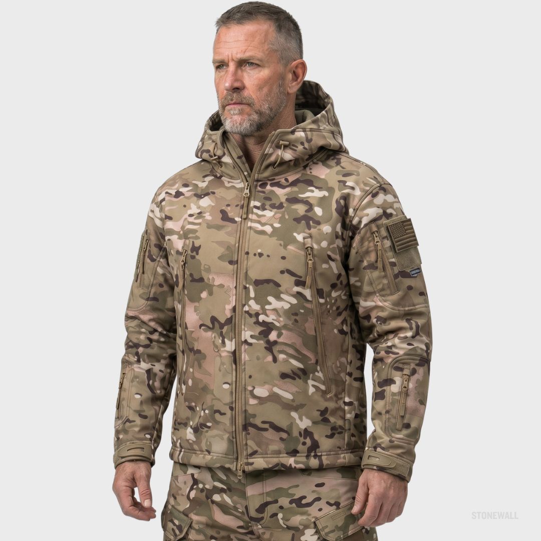 Vanguard Pro Waterproof Softshell Jacket - Camo - Fleece Lined
