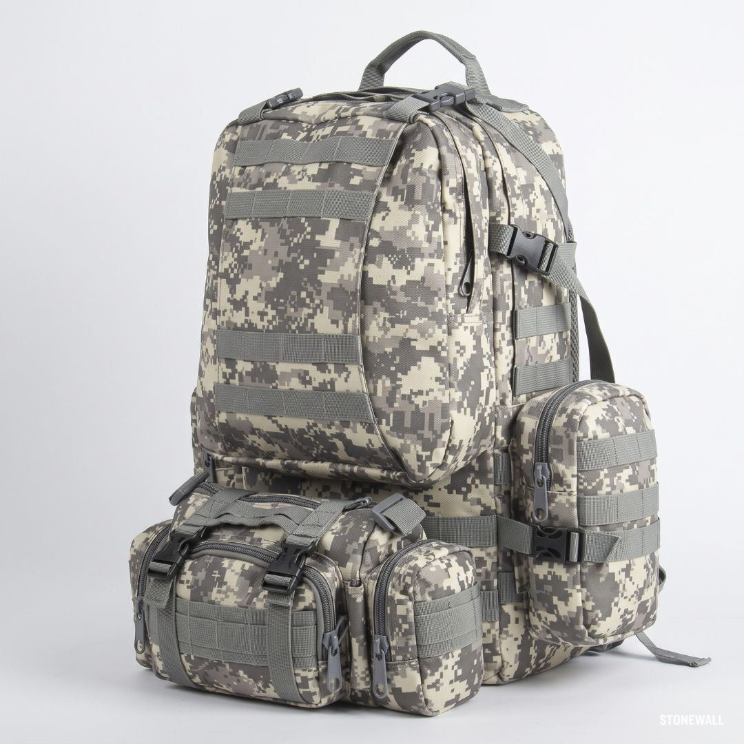 Vantage P1 - 50L Tactical Backpack, MOLLE Rucksack, Water-Resistant