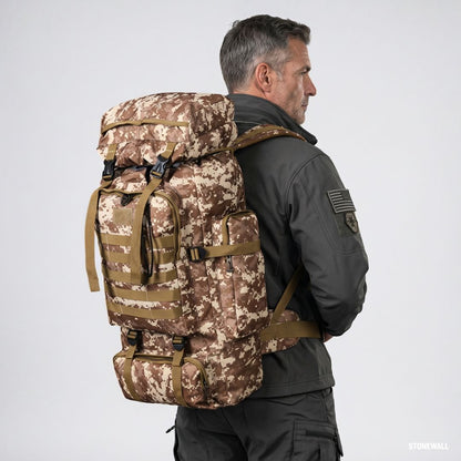 Atlas Tactical Backpack 100L — Large Military Hiking Rucksack for Men, MOLLE, Water Resistant