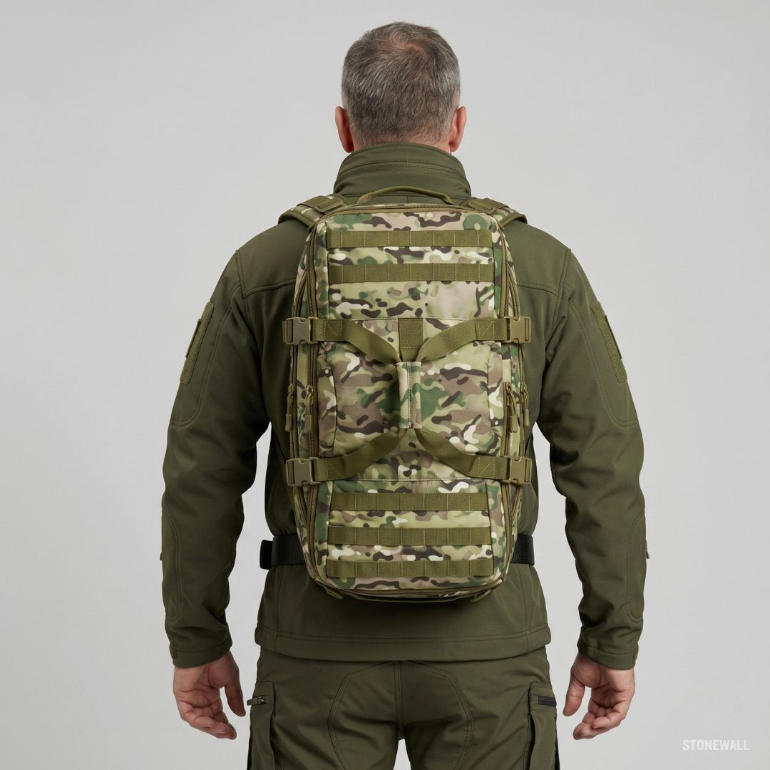 Atlas Tactical Duffel Bag — Large Military Backpack, MOLLE, Convertible Travel Bag