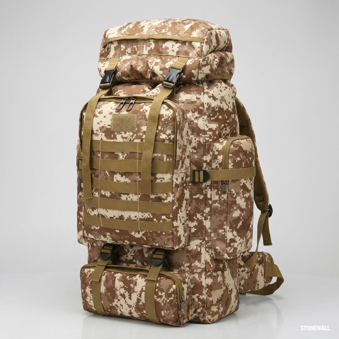 Atlas Tactical Backpack 100L — Large Military Hiking Rucksack for Men, MOLLE, Water Resistant