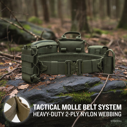 Operator HD MOLLE Tactical Belt System – Complete Loadout Rig
