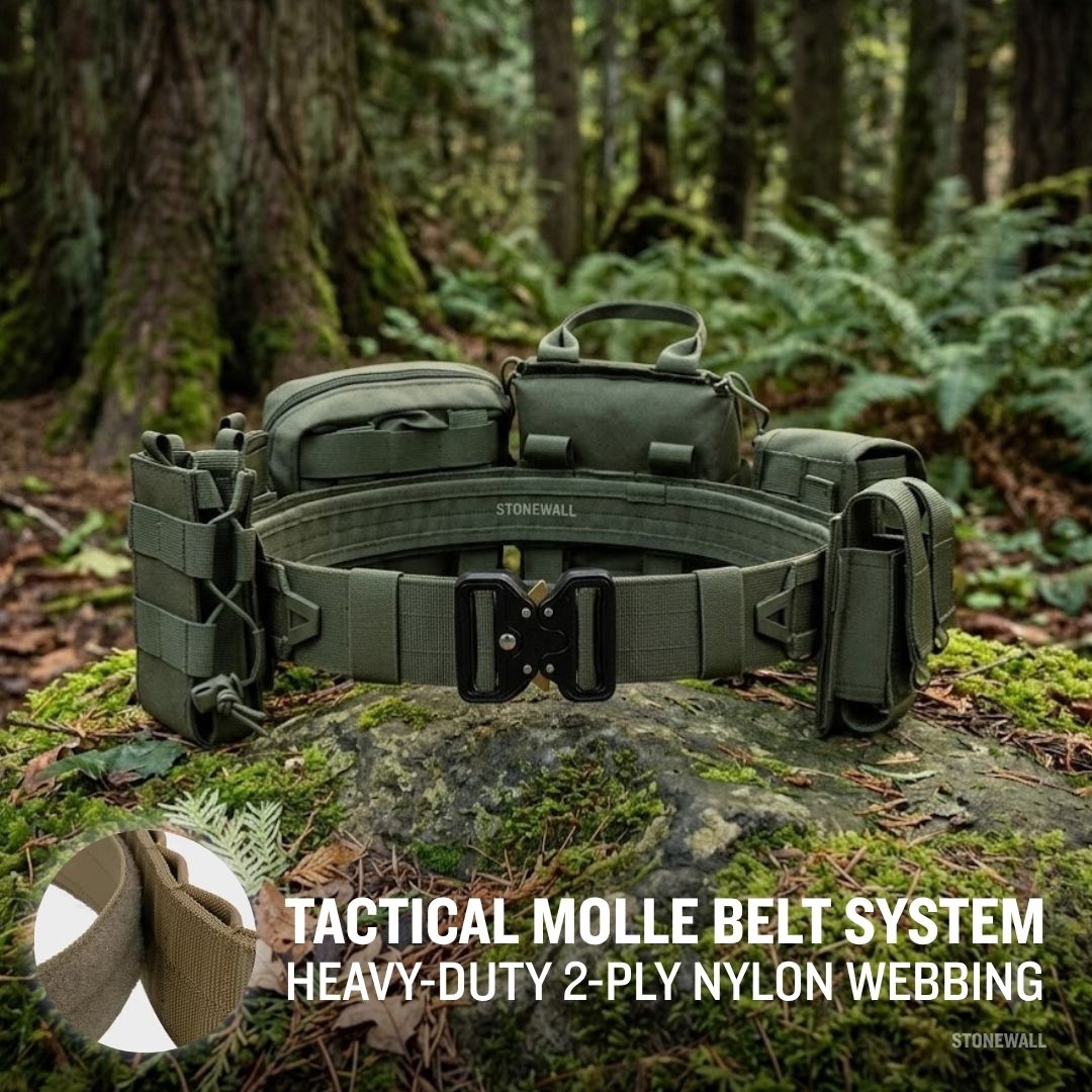 Operator HD MOLLE Tactical Belt System – Complete Loadout Rig