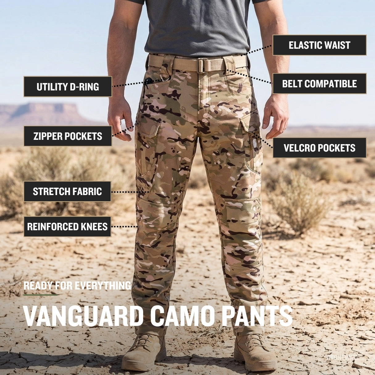 Vanguard Pro Waterproof Softshell Pants - Camo - Fleece Lined
