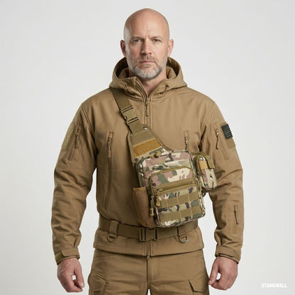 Delta Crossbody Sling Bag — MOLLE, Water-Resistant, Tactical EDC Chest Bag