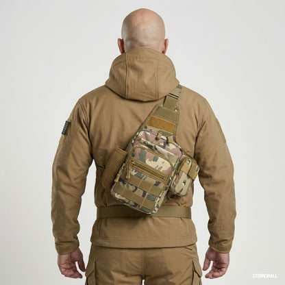 Delta Crossbody Sling Bag — MOLLE, Water-Resistant, Tactical EDC Chest Bag