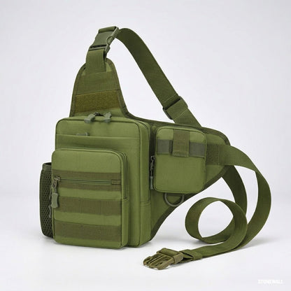 Delta Crossbody Sling Bag — MOLLE, Water-Resistant, Tactical EDC Chest Bag