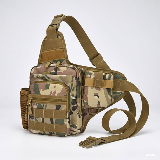 Delta Crossbody Sling Bag — MOLLE, Water-Resistant, Tactical EDC Chest Bag