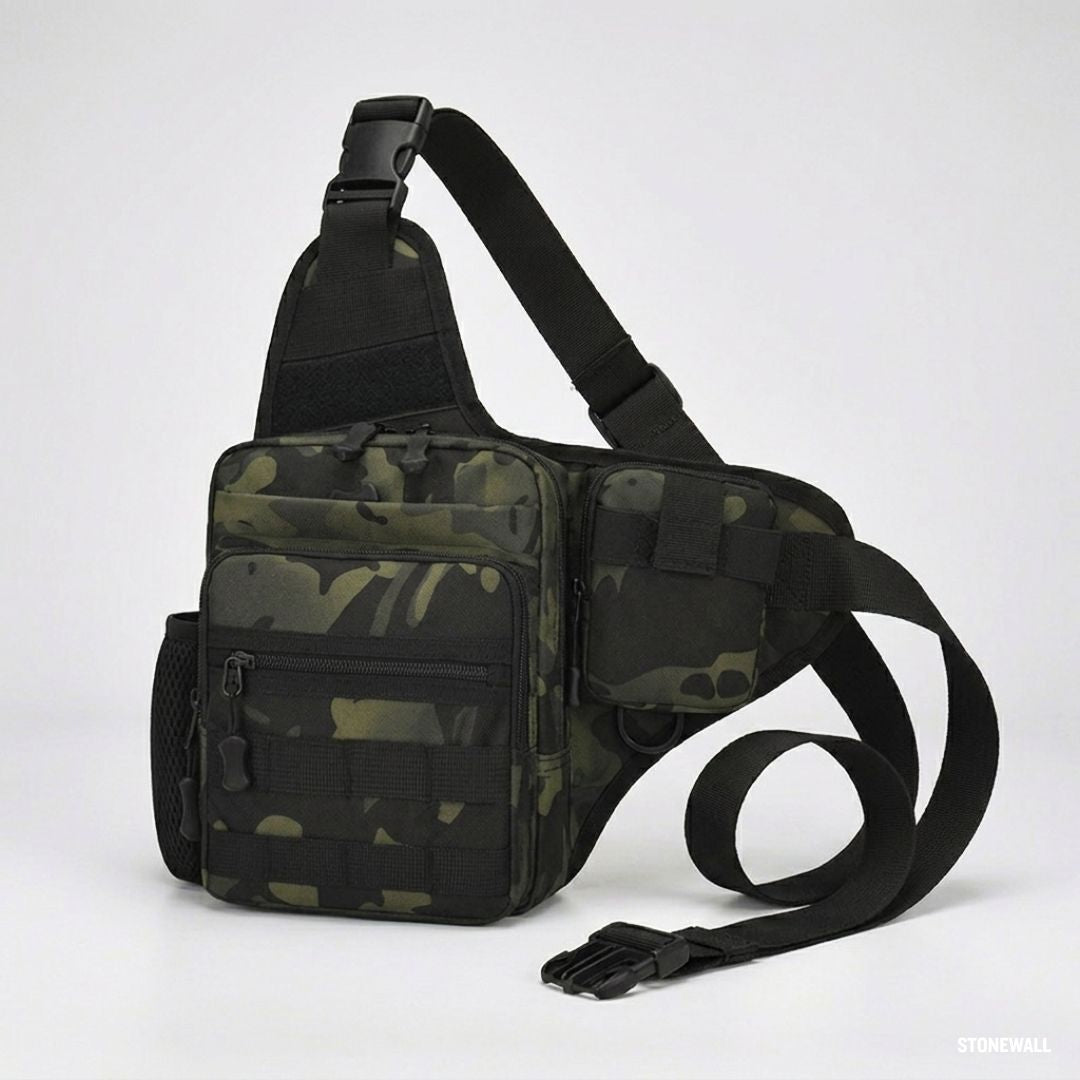 Delta Crossbody Sling Bag — MOLLE, Water-Resistant, Tactical EDC Chest Bag