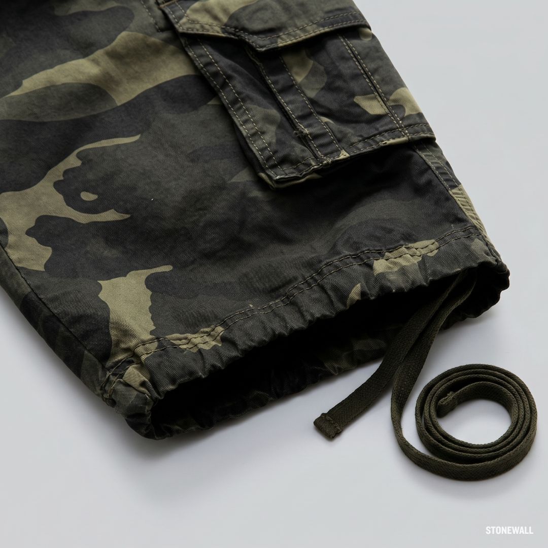 Field Camo Cargo Shorts - Multipocket Cotton Shorts