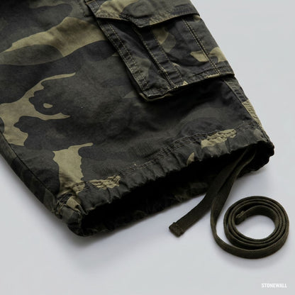 Field Camo Cargo Shorts - Multipocket Cotton Shorts
