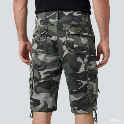 Field Camo Cargo Shorts - Multipocket Cotton Shorts