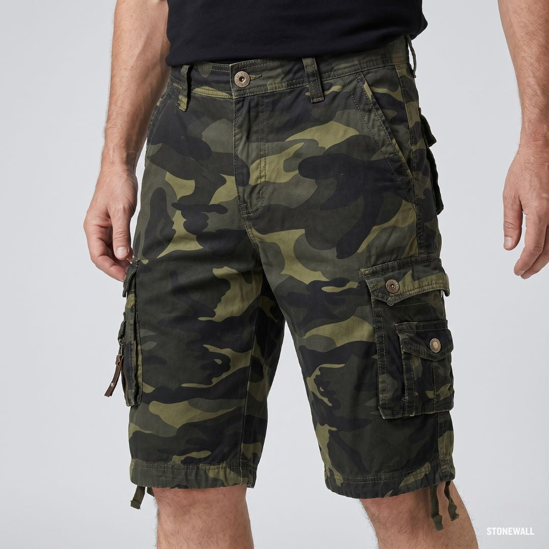 Field Camo Cargo Shorts - Multipocket Cotton Shorts