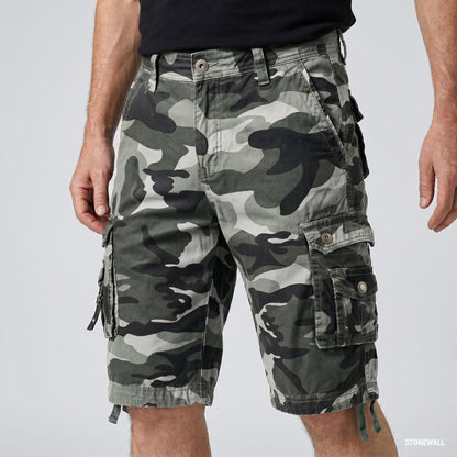 Field Camo Cargo Shorts - Multipocket Cotton Shorts