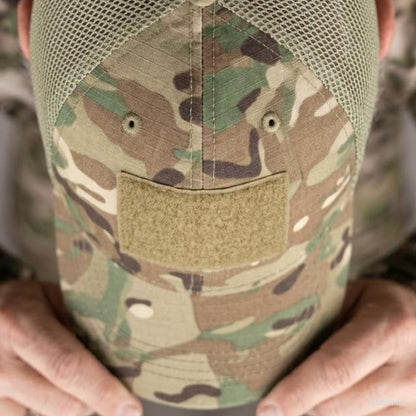Recon Camo Mesh Hat - Ventilated Cap with Velcro Panel