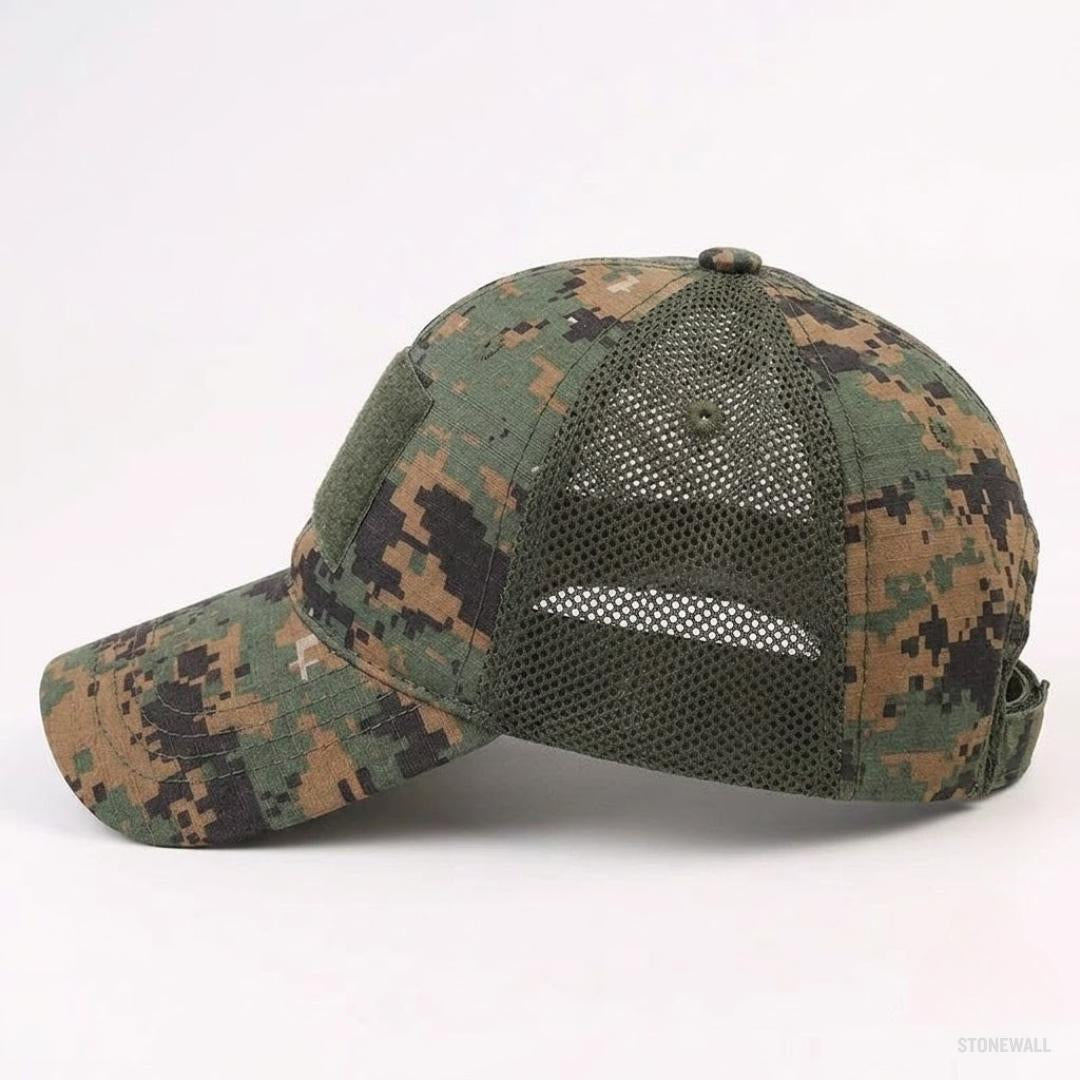 Recon Camo Mesh Hat - Ventilated Cap with Velcro Panel
