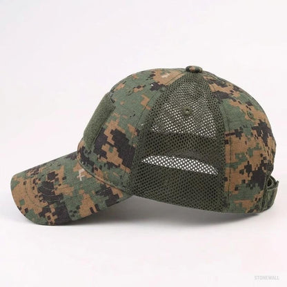 Recon Camo Mesh Hat - Ventilated Cap with Velcro Panel