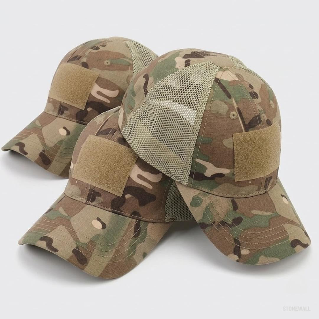 Recon Camo Mesh Hat - Ventilated Cap with Velcro Panel