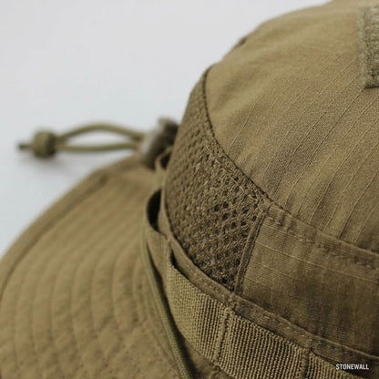 Recon V2 Tactical Boonie Hat - Ventilated, Adjustable Cord, Pocket
