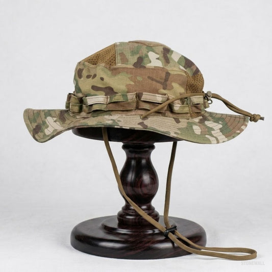 Recon V2 Tactical Boonie Hat - Ventilated, Adjustable Cord, Pocket