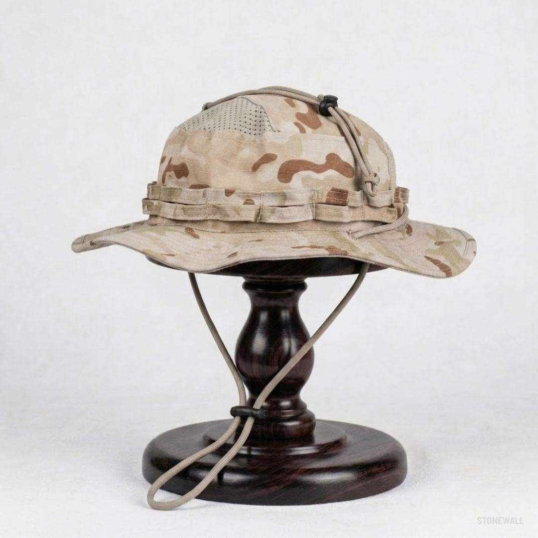 Recon V2 Tactical Boonie Hat - Ventilated, Adjustable Cord, Pocket