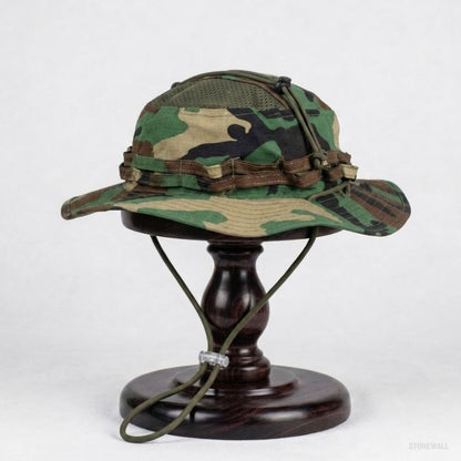 Recon V2 Tactical Boonie Hat - Ventilated, Adjustable Cord, Pocket