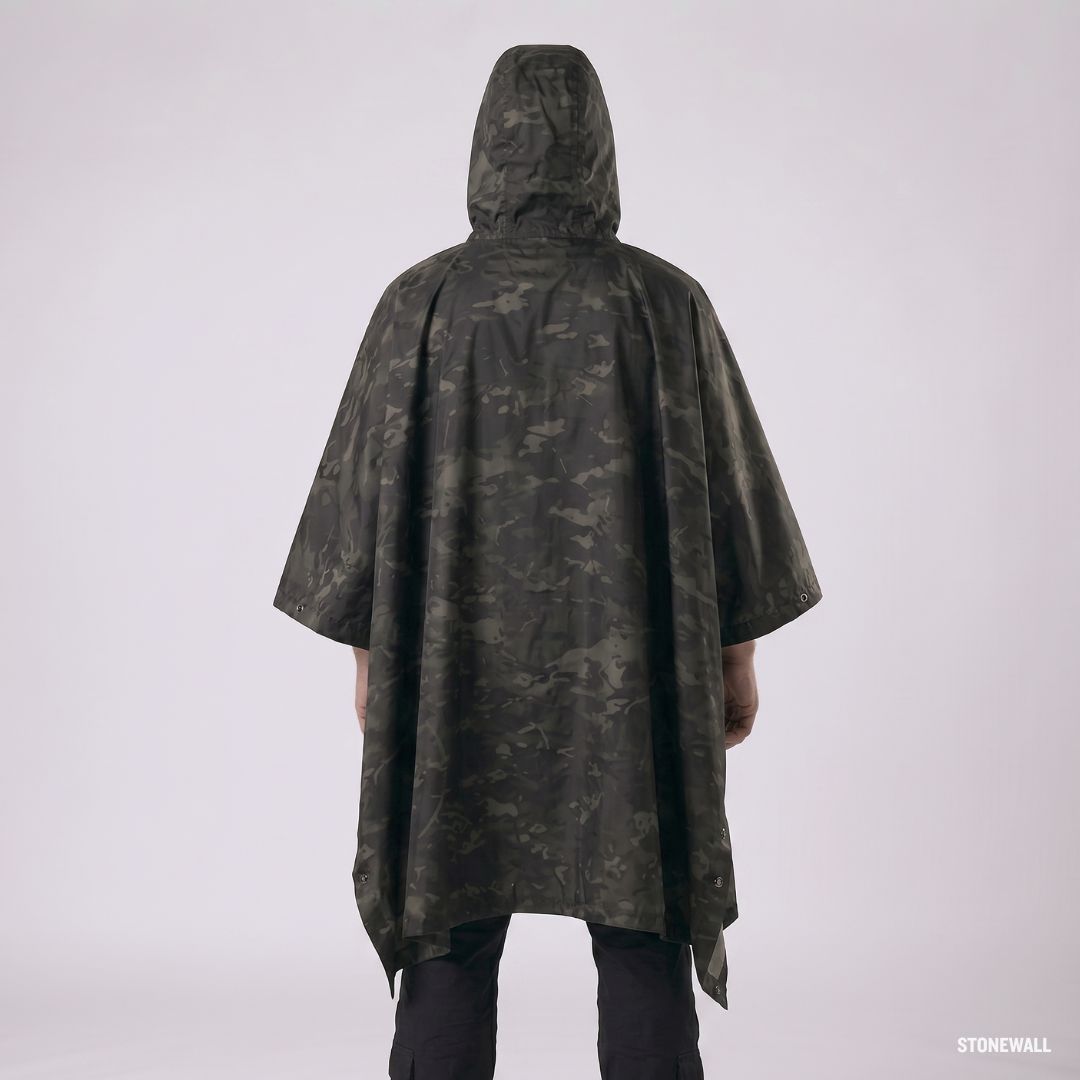 Stormguard Camo Poncho - Multifunctional Waterproof Rain Poncho