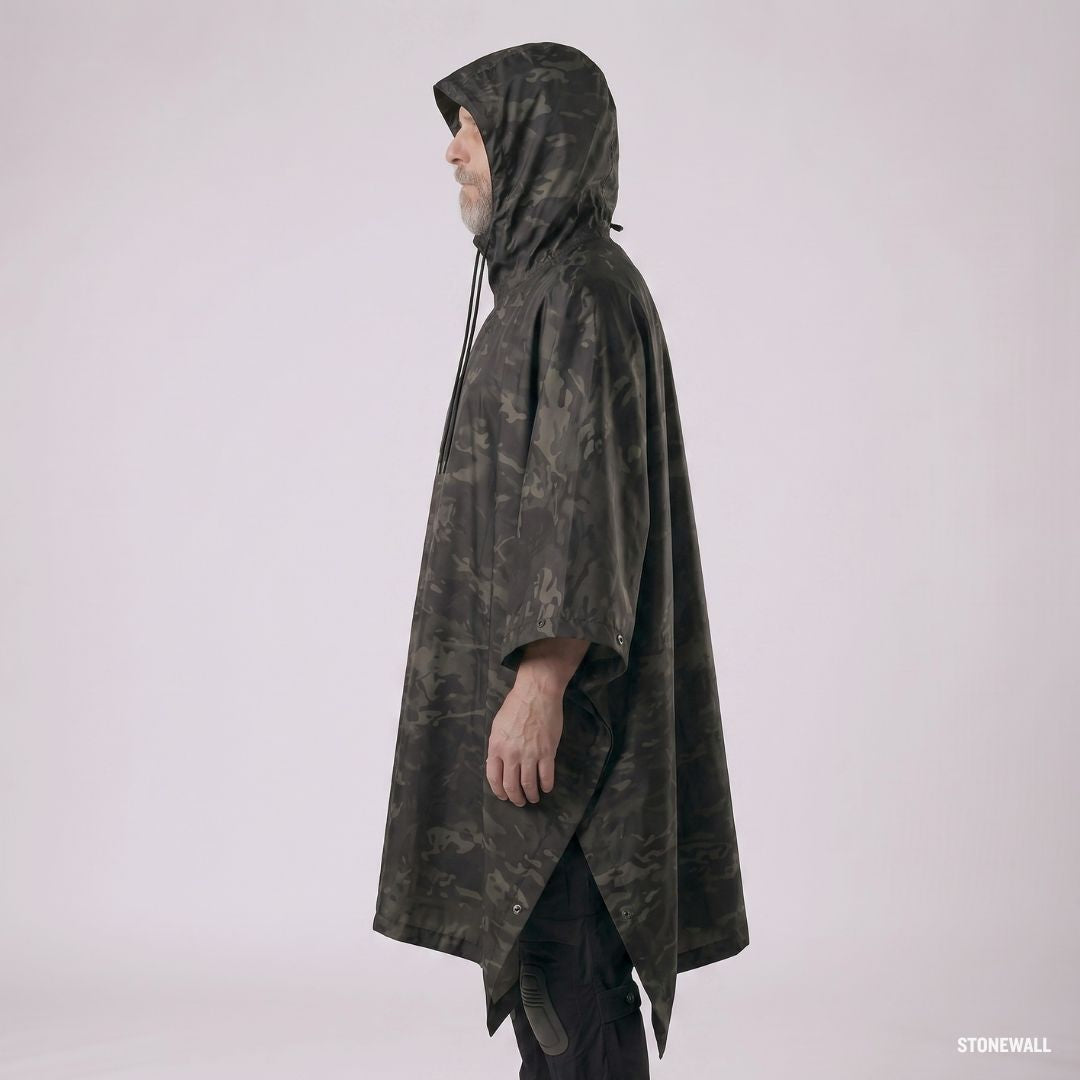 Stormguard Camo Poncho - Multifunctional Waterproof Rain Poncho