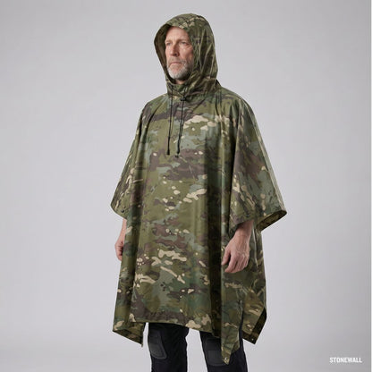 Stormguard Camo Poncho - Multifunctional Waterproof Rain Poncho