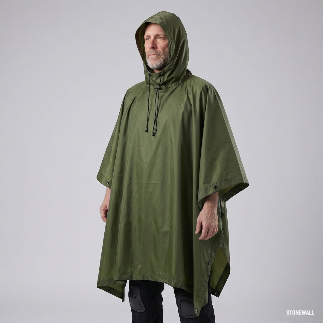 Stormguard Camo Poncho - Multifunctional Waterproof Rain Poncho