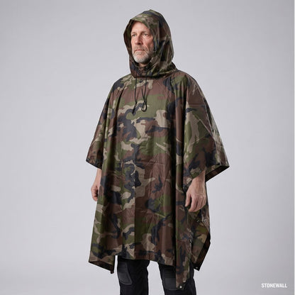 Stormguard Camo Poncho - Multifunctional Waterproof Rain Poncho