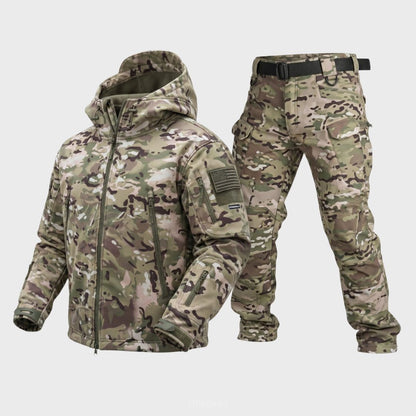 Vanguard Pro Waterproof Softshell Jacket & Pants Set - Camo - 17 Pockets