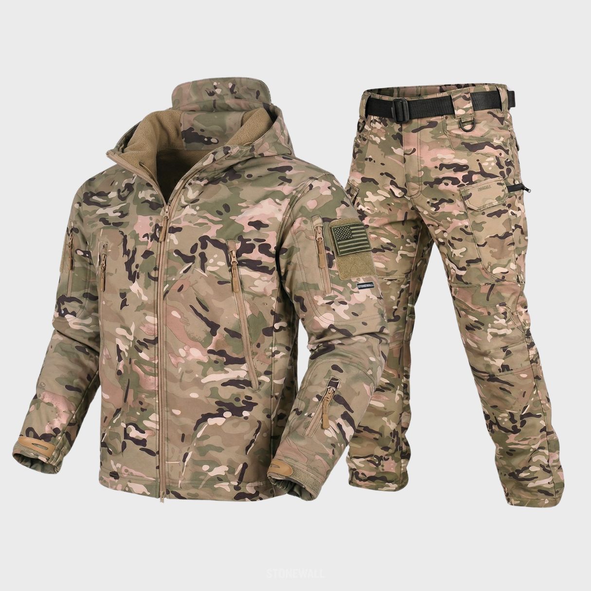 Vanguard Pro Waterproof Softshell Jacket & Pants Set - Camo - 17 Pockets