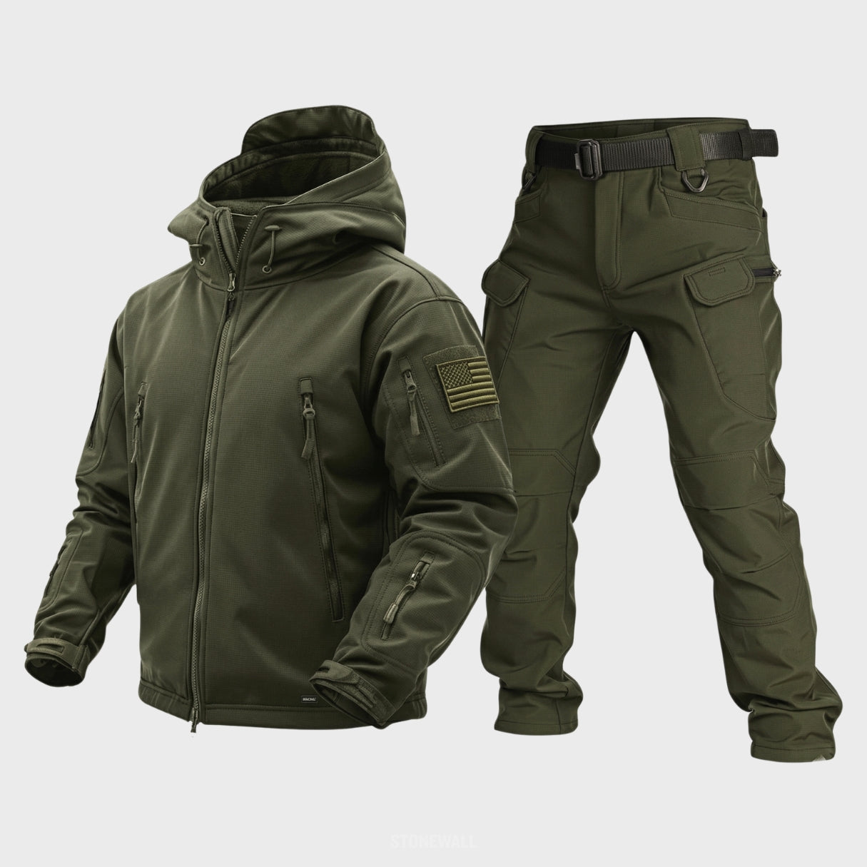 Vanguard Pro Waterproof Softshell Jacket & Pants Set - Fleece lined - 17 Pockets