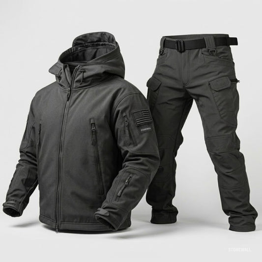 Vanguard Pro Waterproof Softshell Jacket & Pants Set - Fleece lined - 17 Pockets