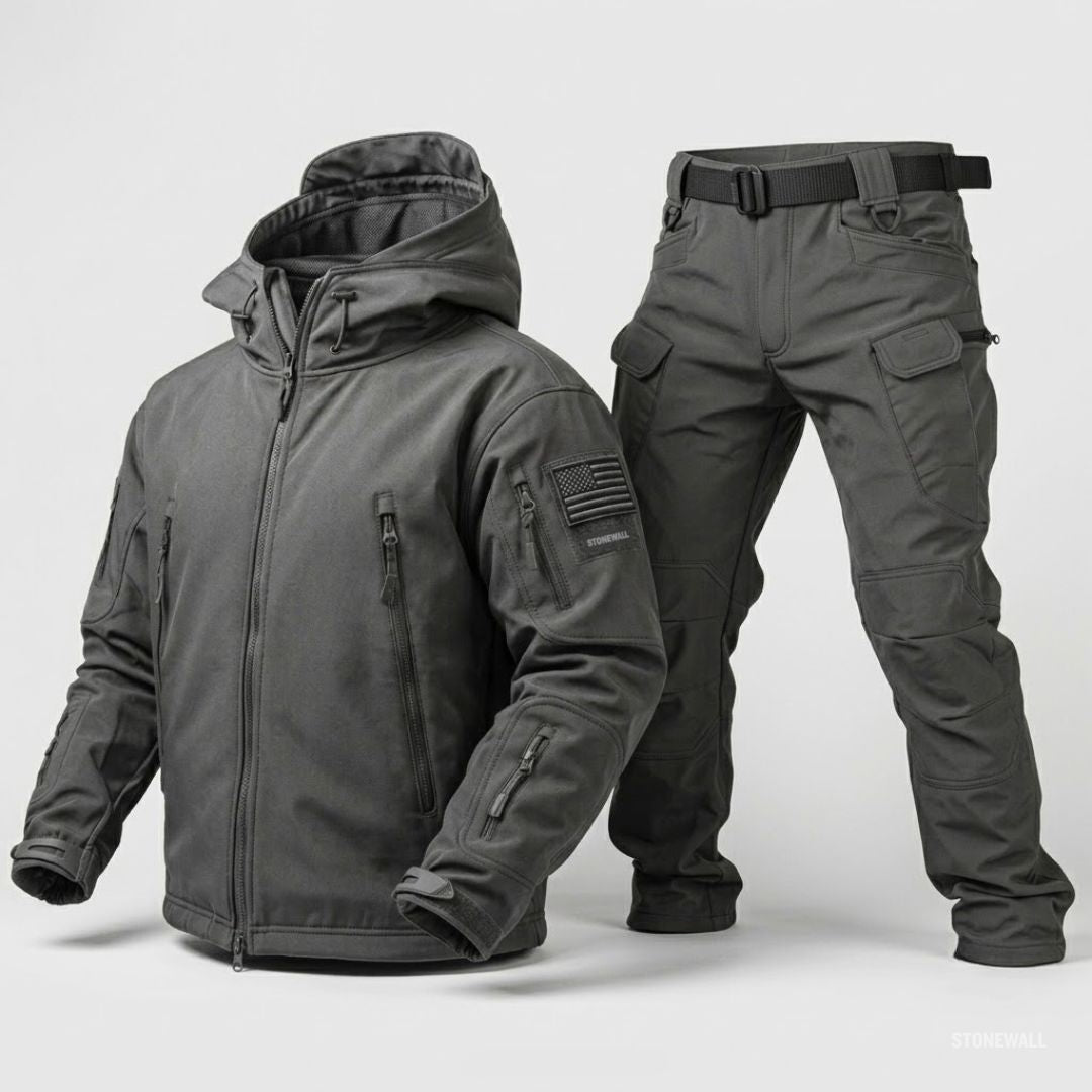 Vanguard Pro Waterproof Softshell Jacket & Pants Set - Fleece lined - 17 Pockets