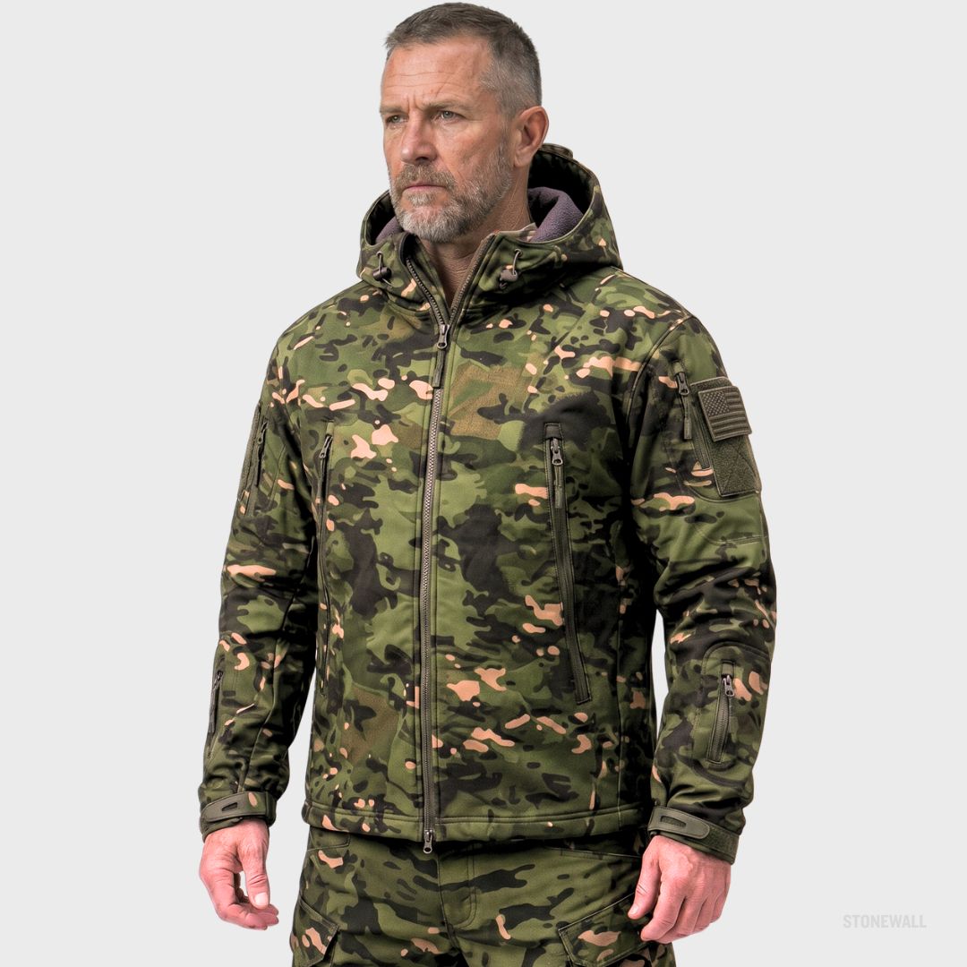 Vanguard Pro Waterproof Softshell Jacket - Camo - Fleece Lined