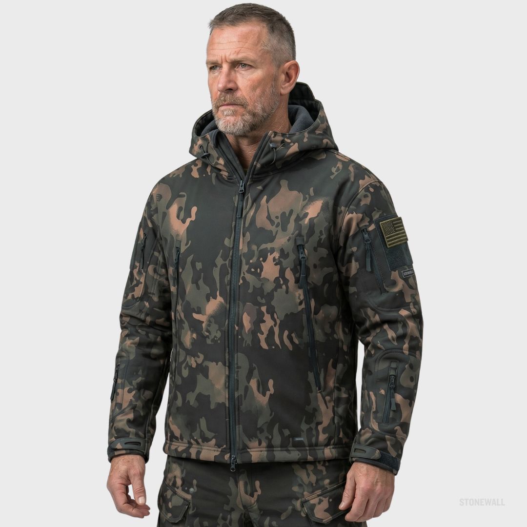 Vanguard Pro Waterproof Softshell Jacket - Camo - Fleece Lined