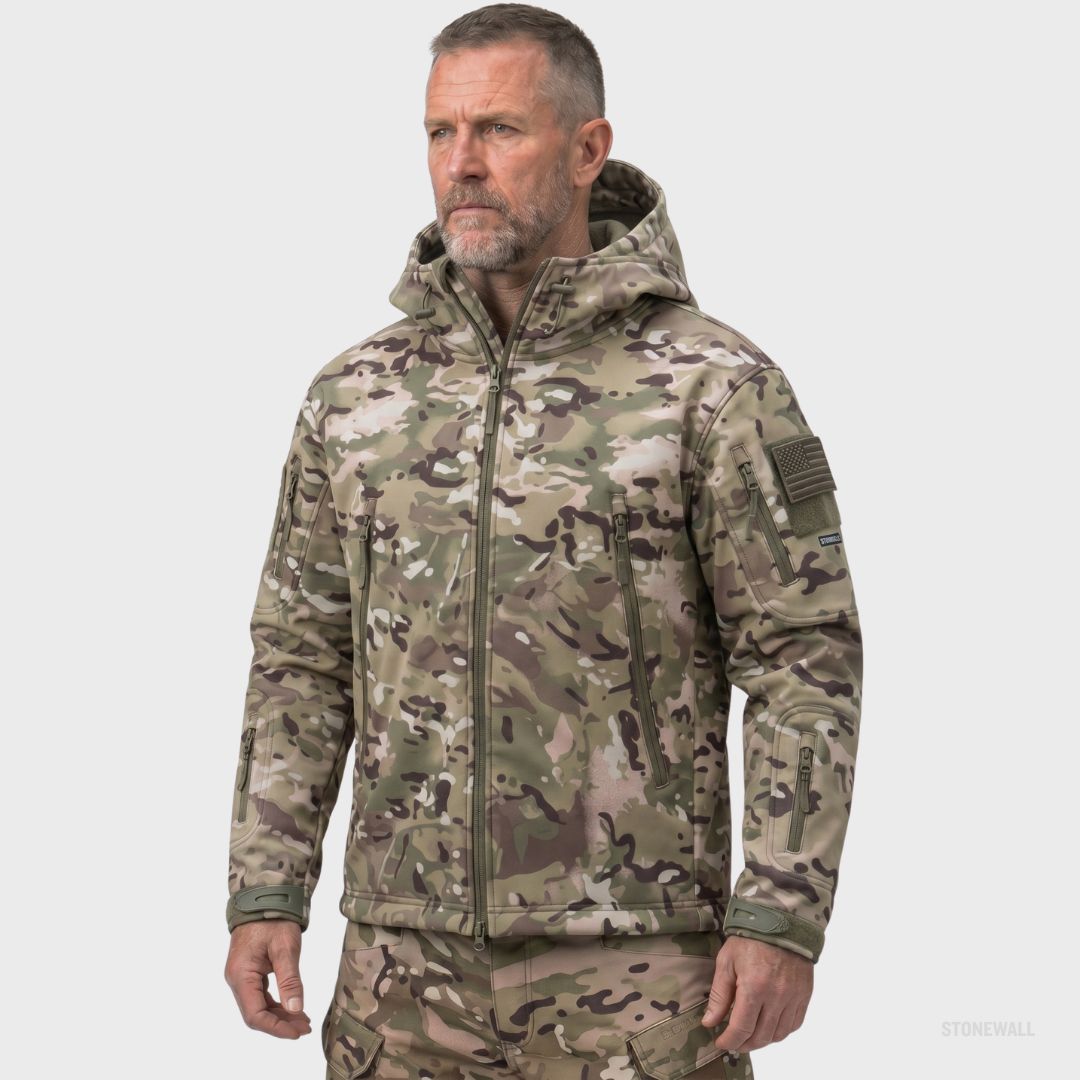 Vanguard Pro Waterproof Softshell Jacket - Camo - Fleece Lined