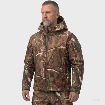 Vanguard Hunting Waterproof Softshell Jacket & Pants Set - Tree Camo - Fleece Lined