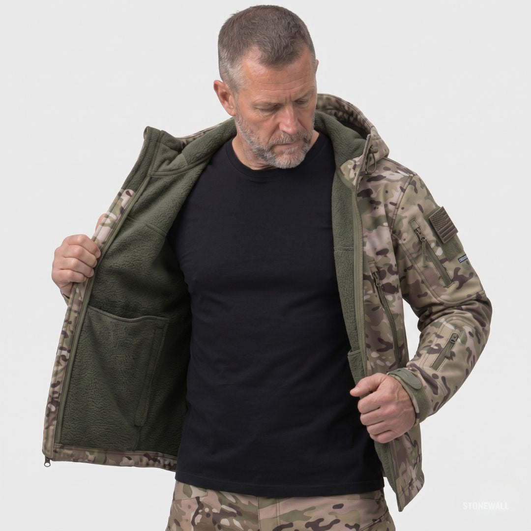 Vanguard Pro Waterproof Softshell Jacket & Pants Set - Camo - 17 Pockets
