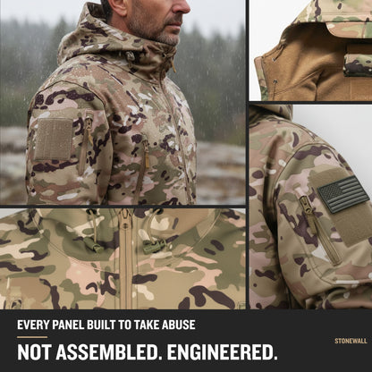 Vanguard Pro Waterproof Softshell Jacket - Camo - Fleece Lined