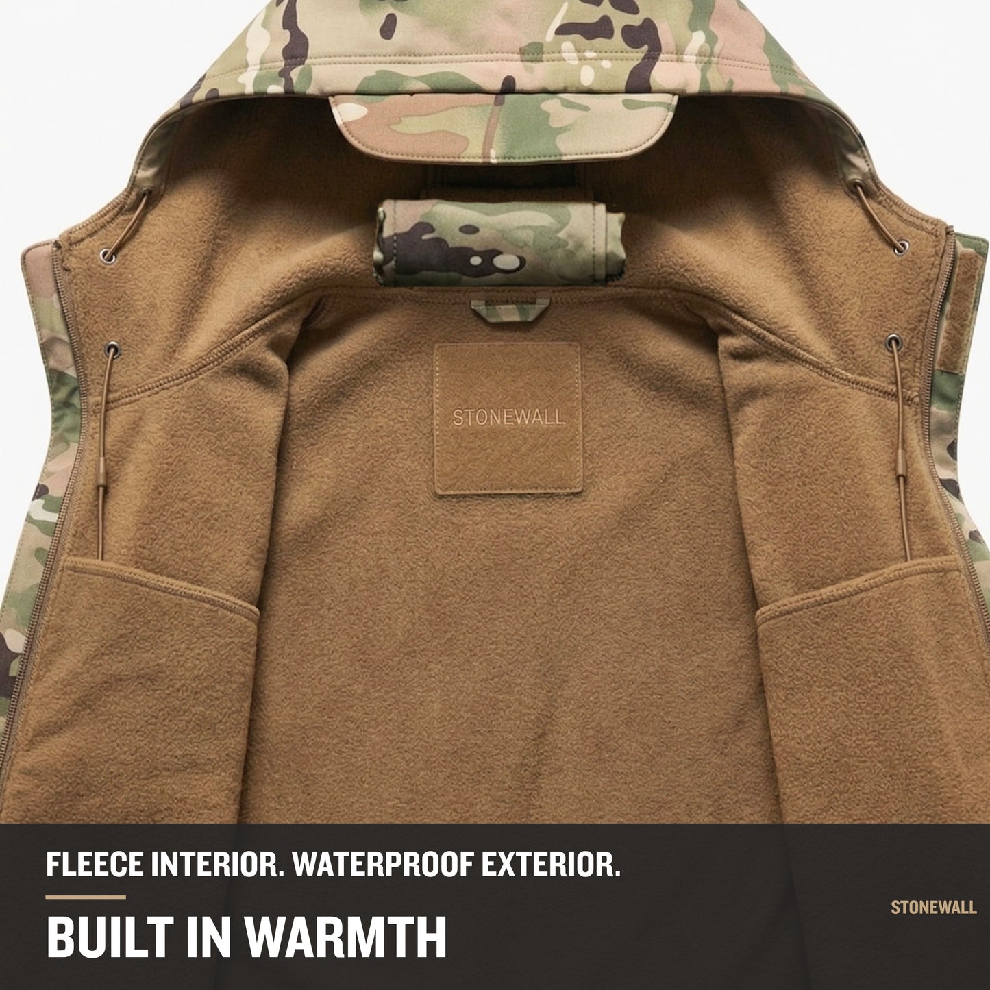 Vanguard Pro Waterproof Softshell Jacket - Camo - Fleece Lined