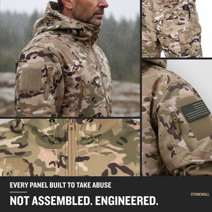Vanguard Pro Waterproof Softshell Jacket & Pants Set - Camo - 17 Pockets
