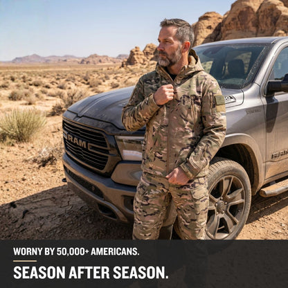 Vanguard Pro Waterproof Softshell Jacket & Pants Set - Camo - 17 Pockets
