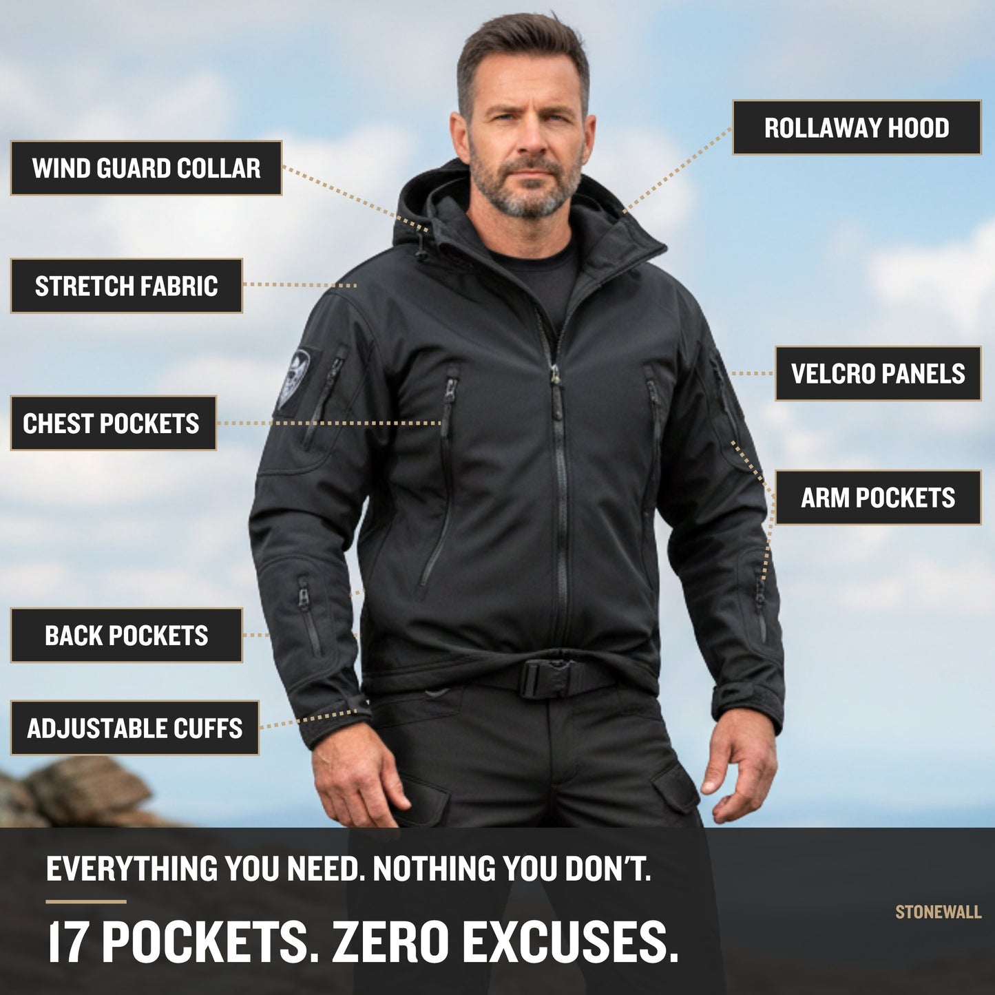 Vanguard Pro Waterproof Softshell Jacket - Fleece Lined