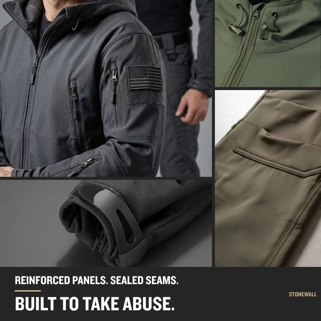 Vanguard Pro Waterproof Softshell Jacket & Pants Set - Fleece lined - 17 Pockets